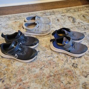 Boys Size 12 Shoes - Nike & Hey Dude